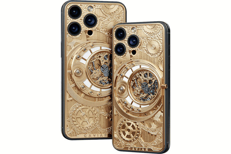 Представлен золотой iPhone 15 Pro с древнейшим метеоритом и клыком тираннозавра — за 7 млн рублей