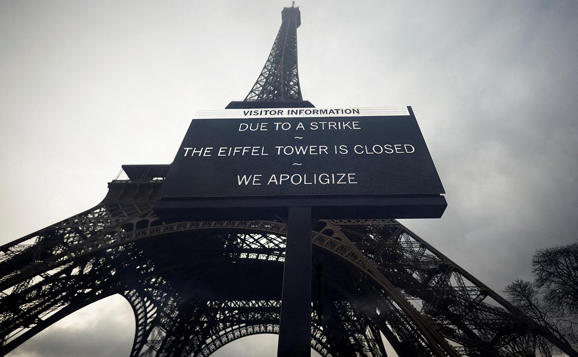 Профсоюзы Франции настояли на закрытии Эйфелевой башни на Олимпиаду