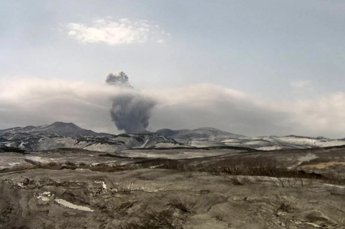 Вулкан Эбеко на курильском Парамушире выбросил пепел на 2,5 километра