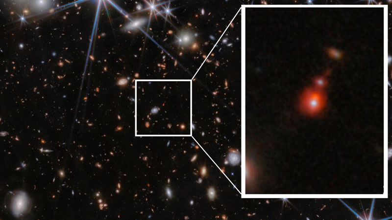«Джеймс Уэбб» засёк древнейшее в истории наблюдений столкновение сверхмассивных чёрных дыр, многое объясняющее в эволюции Вселенной